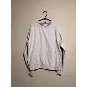 Champion Embroidered Logo Light Gray Pullover Crewneck Sweatshirt Men's Large